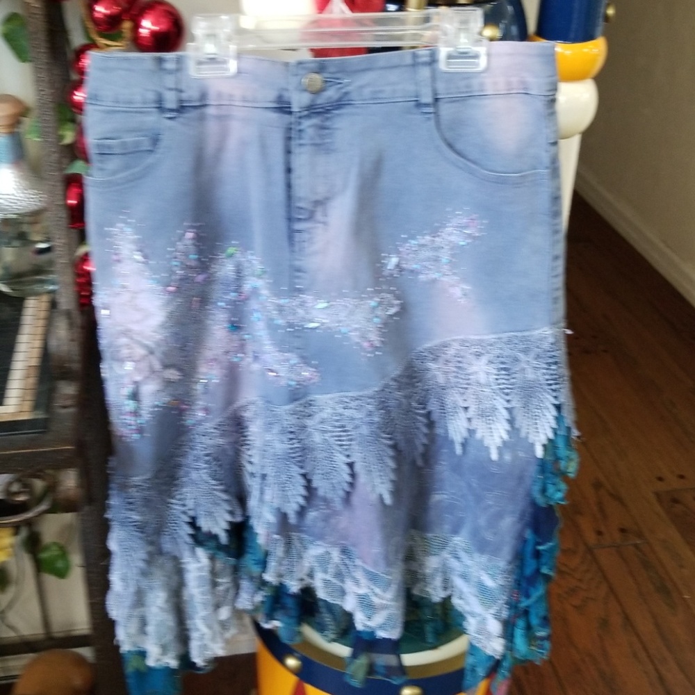 Jean skirt steam punk